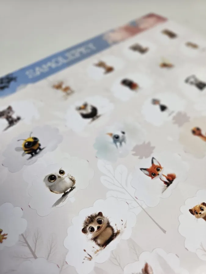 Arch samolepek se zvířátky a hmyzem – reklamní tisk a potisk